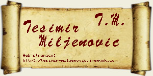 Tešimir Miljenović vizit kartica